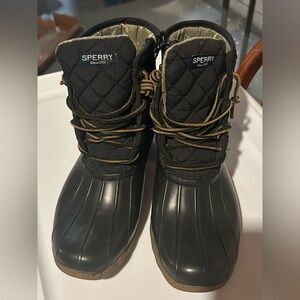 Black Sperry Women’s Boots- 8M